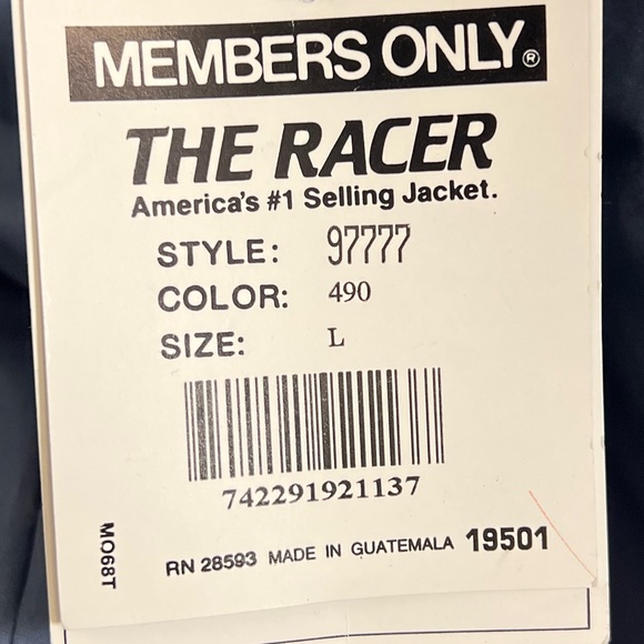 Men’s large members only racer jacket - Picture 10 of 10